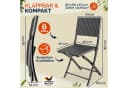 Casaria Klappstuhl 2er Set Anthrazit Polyrattan 120kg Belastbarkeit Bild 3