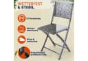 Casaria Klappstuhl 2er Set Anthrazit Polyrattan 120kg Belastbarkeit Bild 5