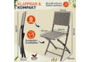 Casaria Klappstuhl 2er Set Poly Rattan Beige Schwarz Grau Bild 3