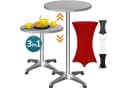 Casaria Stehtisch Bistrotisch Aluminium Edelstahl Höhenverstellbar Bild 2