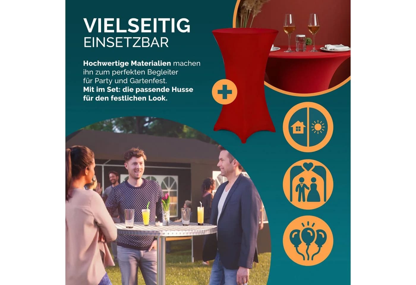 Casaria Stehtisch Bistrotisch Aluminium Edelstahl Höhenverstellbar - Bild 5
