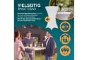 Casaria Stehtisch Bistrotisch klappbar höhenverstellbar Aluminium Edelstahl weiß Bild 5