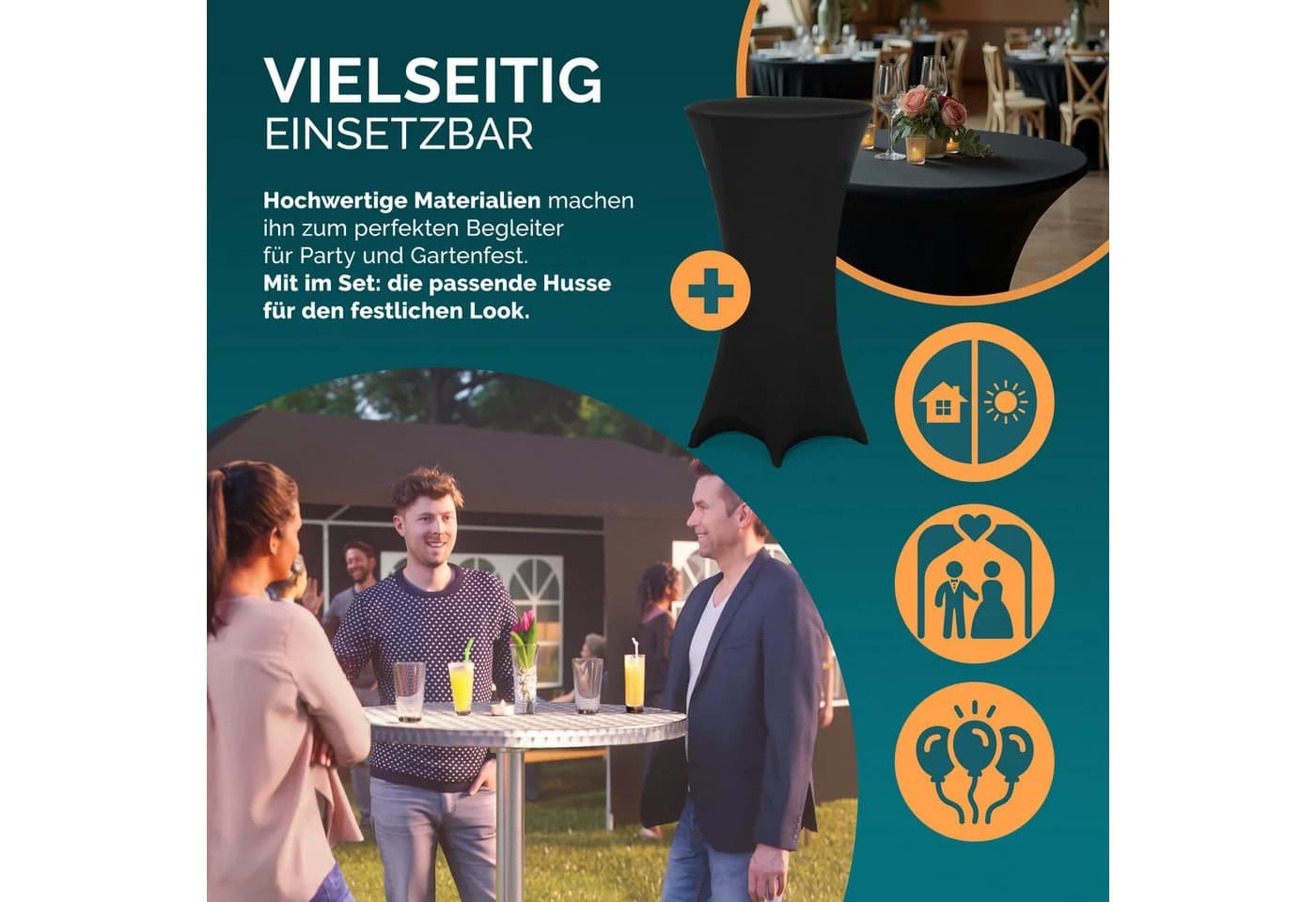 Casaria Stehtisch Bistrotisch klappbar höhenverstellbar Aluminium Edelstahl - Bild 5