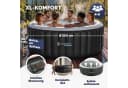 Casaria aufblasbarer Whirlpool 6 Personen Schwarz Grau PVC Bild 1
