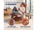 Casaria Relaxsessel Aberdeen Cord Klappbar 360° Drehbar Bild 1