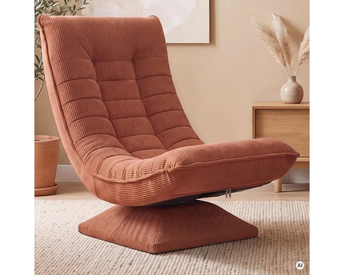 Casaria Relaxsessel Aberdeen Cord Klappbar 360° Drehbar - Bild 2