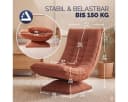 Casaria Relaxsessel Aberdeen Cord Klappbar 360° Drehbar Bild 3