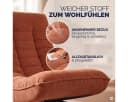 Casaria Relaxsessel Aberdeen Cord Klappbar 360° Drehbar Bild 5