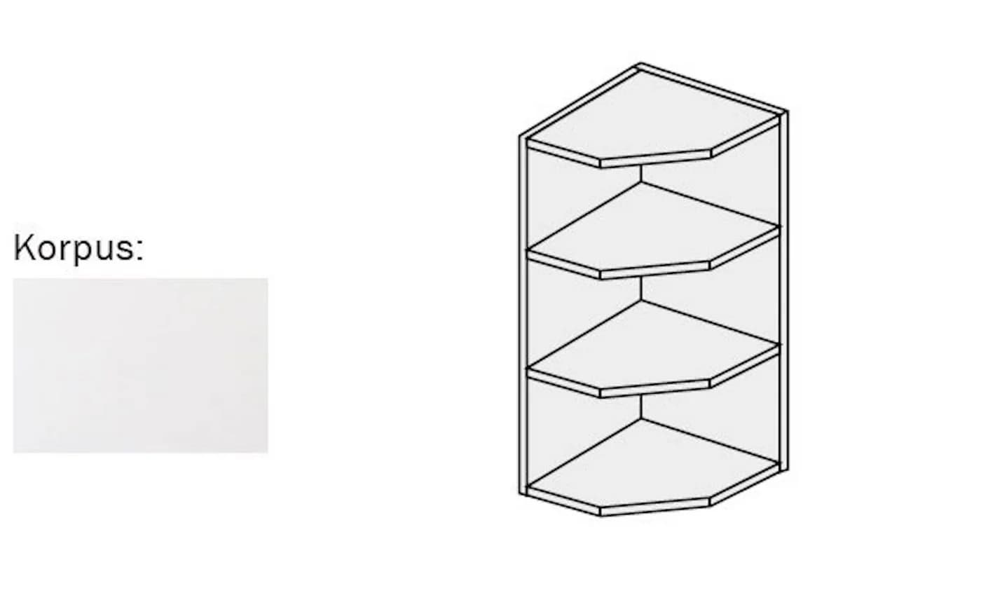 Feldmann-Wohnen Eckschrank Essen Trend 30cm Weiß mit 3 Ablageböden - Bild 2