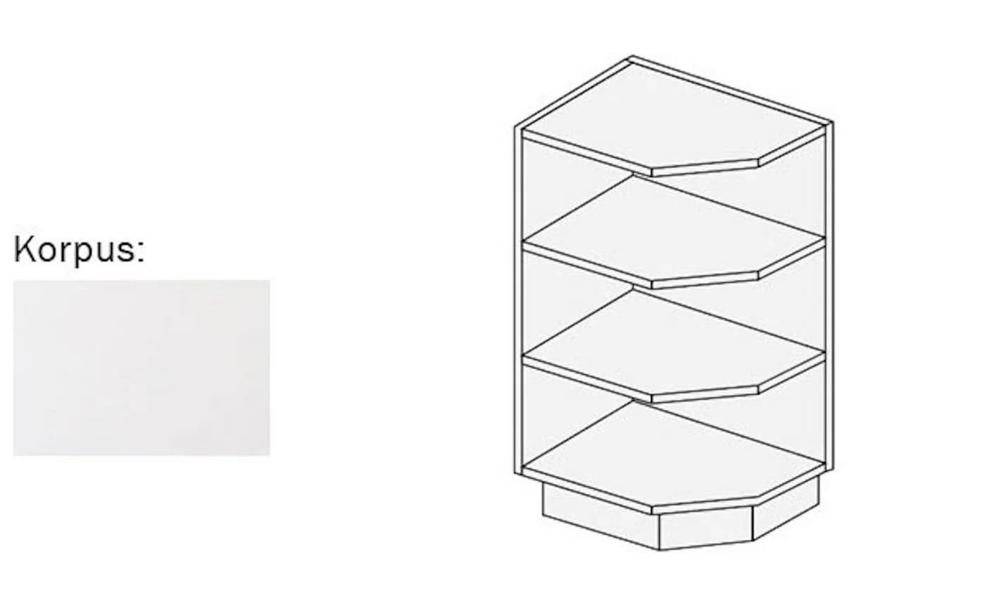 Feldmann-Wohnen Eckschrank Essen Trend 30cm Weiß 3 Ablageböden - Bild 2
