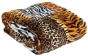 Wohndecke Tiermotiv Afrika Flauschig Weiche Kuscheldecke, Trendyshop365, Felloptik Tiger Leopard Zebra Bild 1