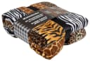 Wohndecke Tiermotiv Afrika Flauschig Weiche Kuscheldecke, Trendyshop365, Felloptik Tiger Leopard Zebra Bild 4
