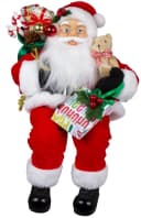 Christmas Paradise Weihnachtsmann Kantenhocker 45cm Dekofigur Rot Bild 1