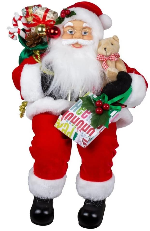 Christmas Paradise Weihnachtsmann Kantenhocker 45cm Dekofigur Rot