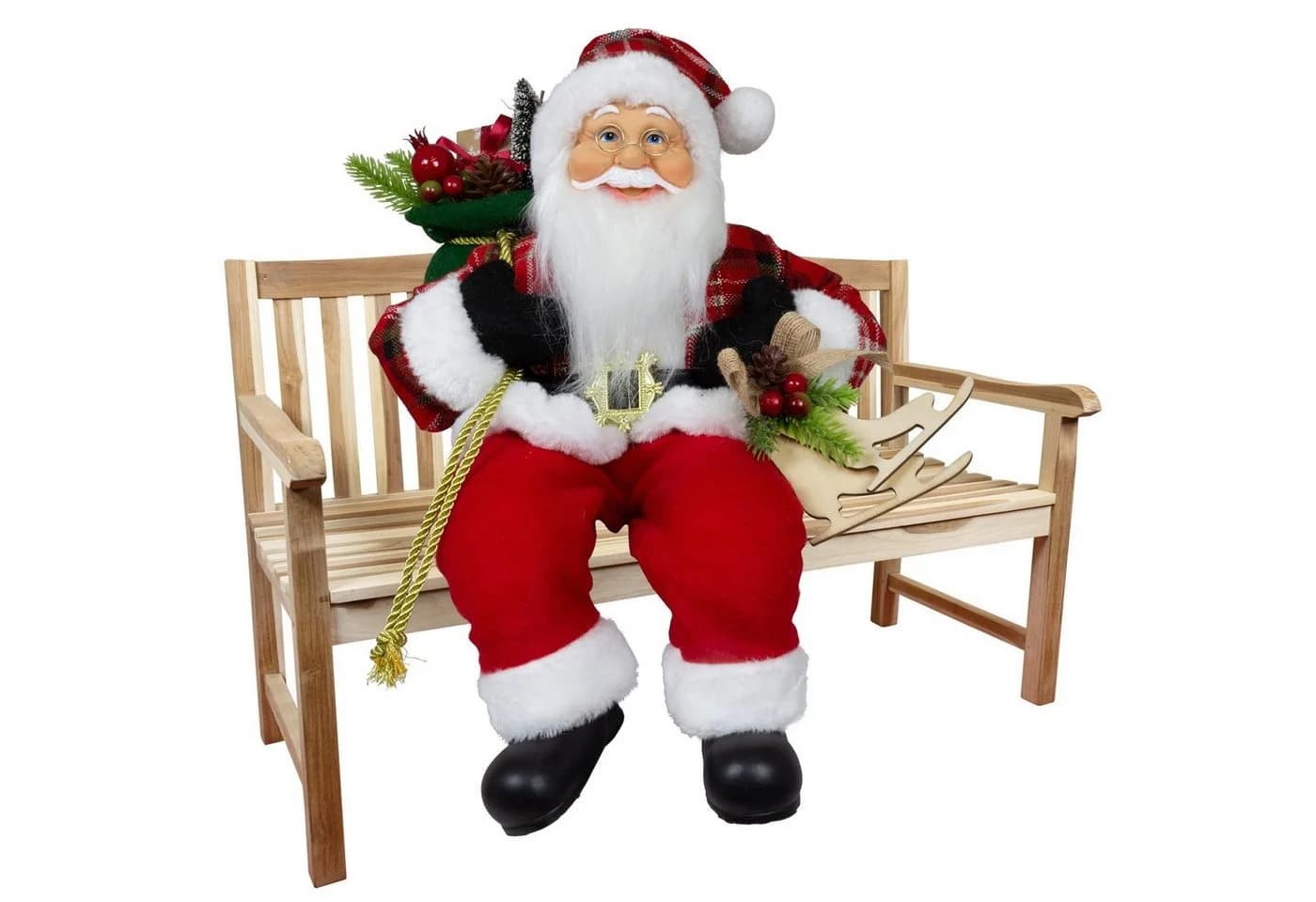 Christmas Paradise Weihnachtsmann Rasmus 45cm sitzend Dekofigur rot