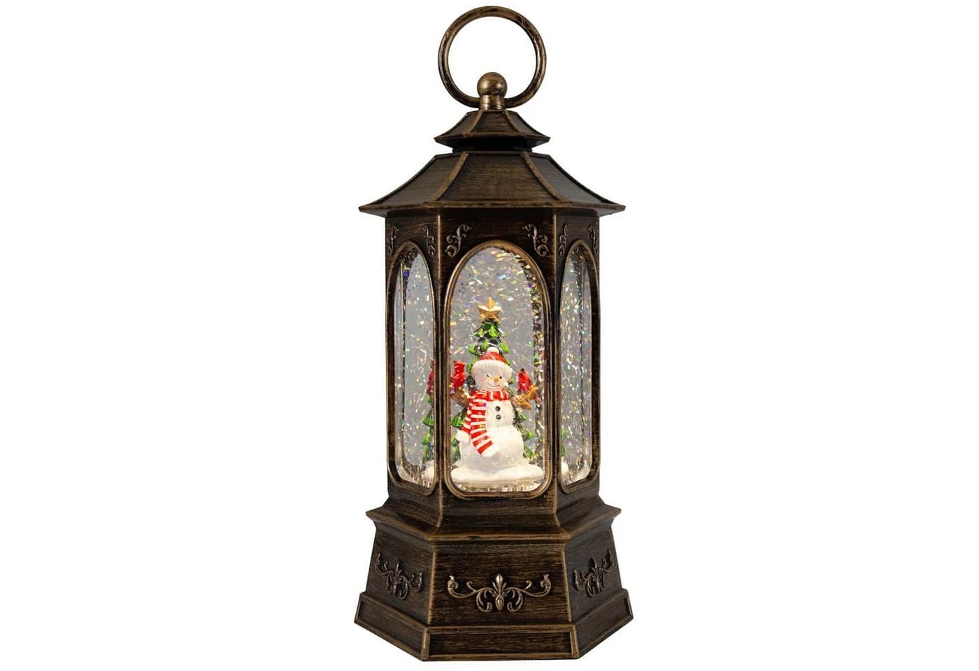 Weihnachtslaterne aus Kunststoff in Bronze - Bild 2