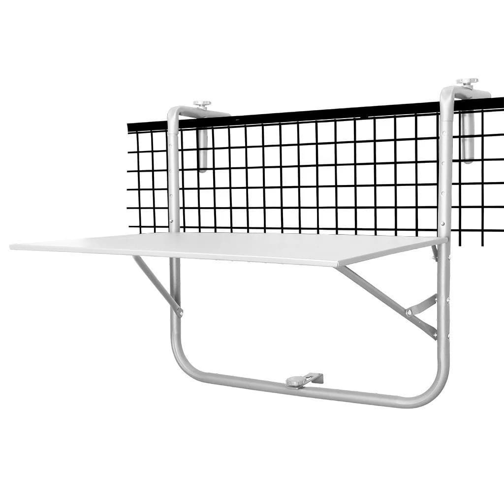 Trendyshop365 Klappbarer Balkontisch Weiß Stahl - Bild 2