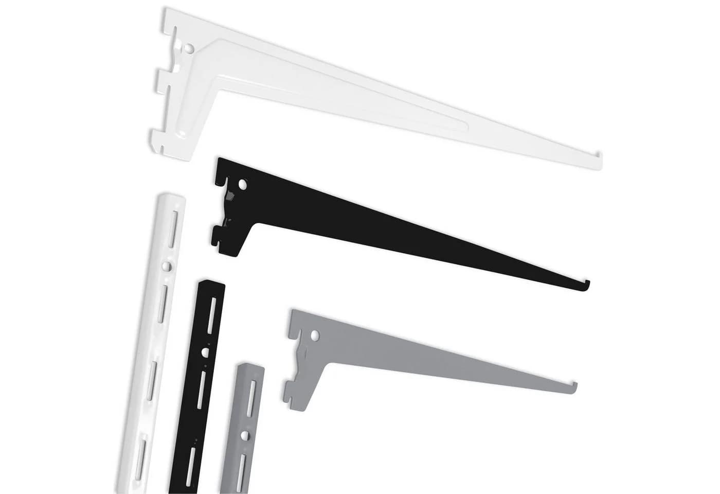 ib style Wandregal 2er Set Regalbodenträger Regalträger 1-reihig 25cm weiß