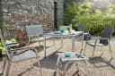 KETTLER Gartenlounge-Hocker Basic Plus - Silber/Anthrazit Bild 1