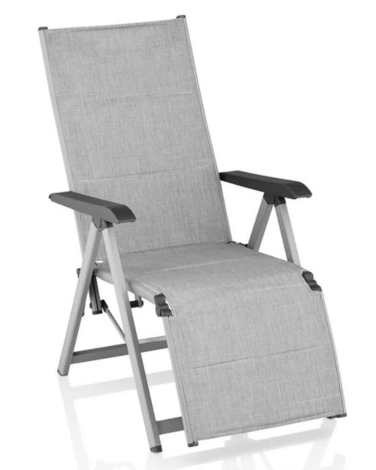 KETTLER Relaxsessel BasicPlus Padded Silber Hellgrau - Bild 2