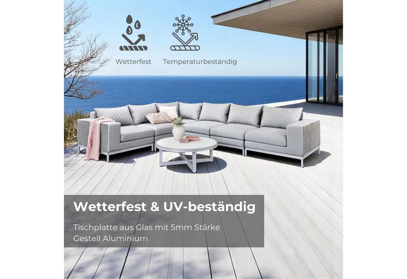 KETTLER Ego Loungetisch Glasplatte Silber - Bild 4