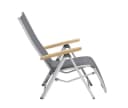 KETTLER CIRRUS Relaxsessel Gartenstuhl silber anthrazit Teak Bild 1