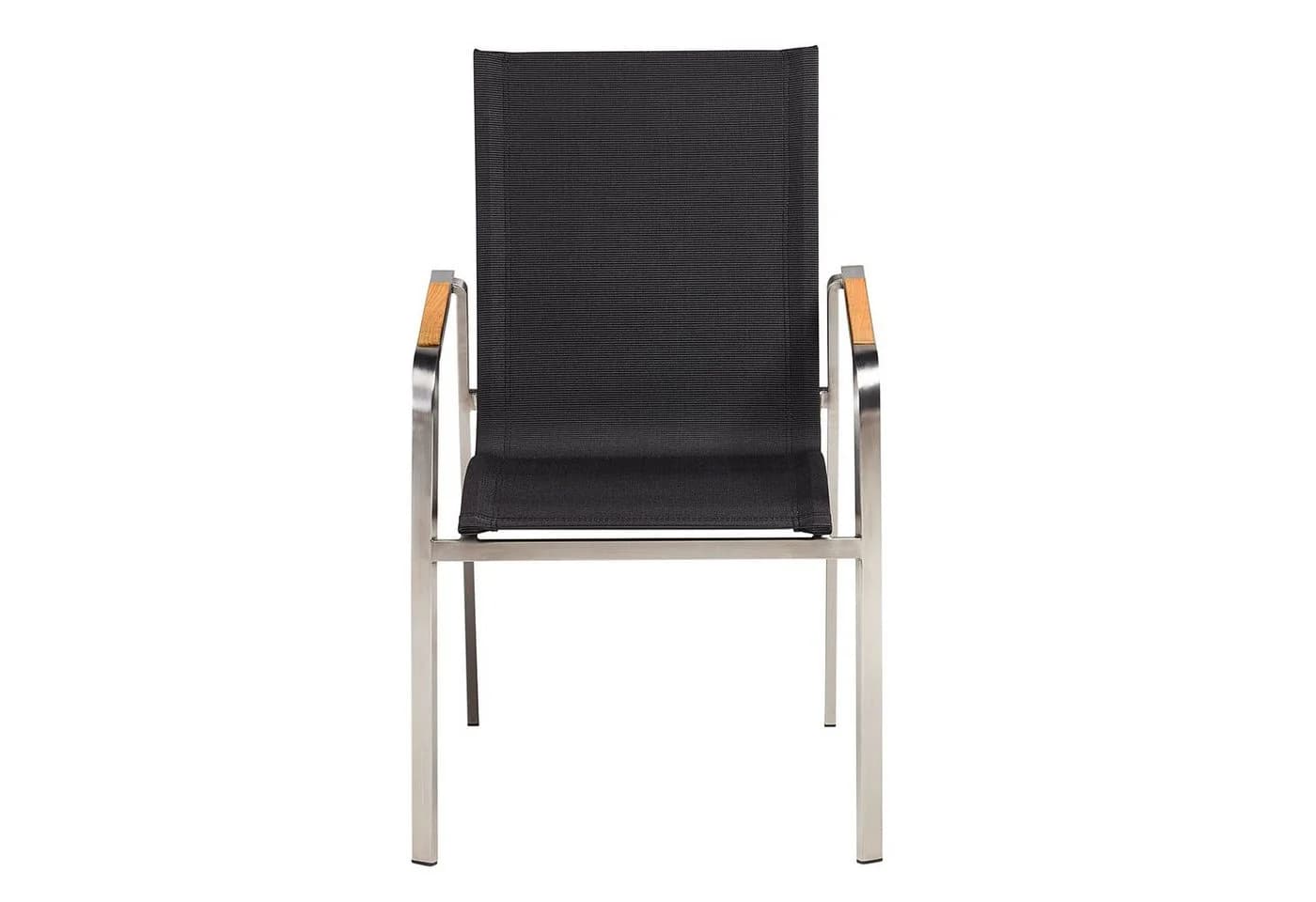 Kettler Diamond Stapelsessel Gartenlounge Edelstahl Teak Armlehne Grau