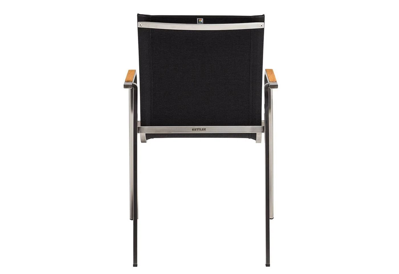 Kettler Diamond Stapelsessel Gartenlounge Edelstahl Teak Armlehne Grau - Bild 4