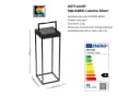 Kettler LED Laterne eckig offen XL 50 cm Schwarz Bild 3