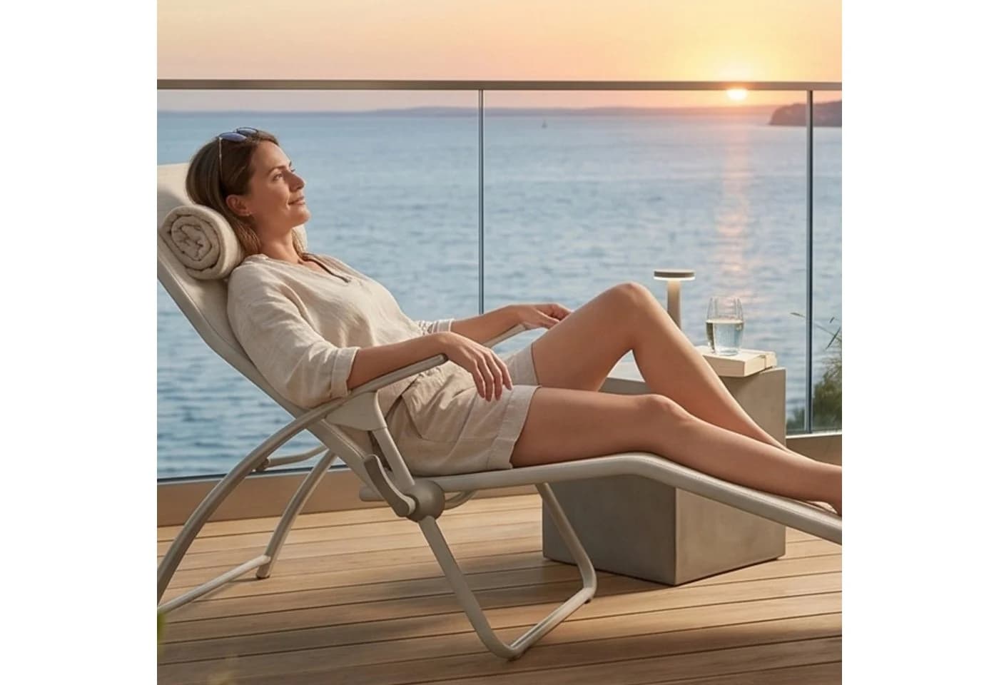 Kettler Tampa Wellnessliege Creme Beige Aluminium - Bild 4