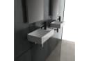 Alpenberger Keramik Miniwaschbecken Weiß Hängewaschbecken Eckig Bild 3
