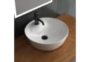 Alpenberger Aufsatzwaschbecken Oval Weiß Keramik Bild 2