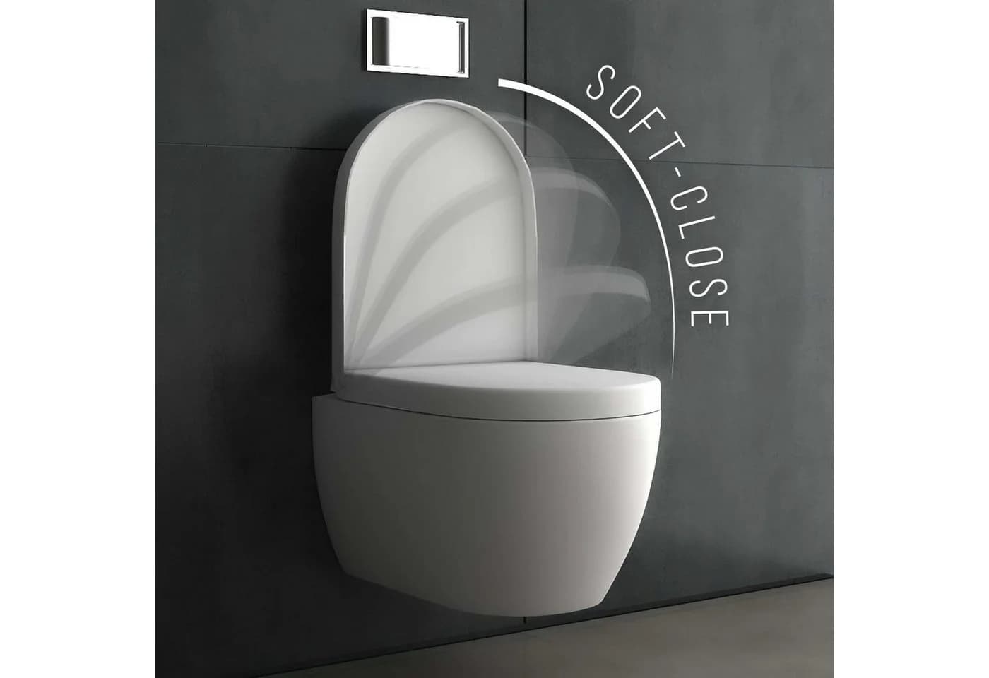 Alpenberger Wand-WC mit Bidet-Funktion und Absenkautomatik Weiß - Bild 4