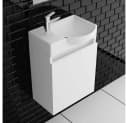 Alpenberger Badmöbel-Set Gäste WC Weiß Hochglanz Lack Bild 1