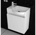 Alpenberger Badmöbel-Set Gäste WC Weiß Hochglanz Lack Bild 3