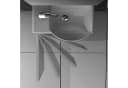 Alpenberger Badmöbel-Set Gäste WC Weiß Hochglanz Lack Bild 5