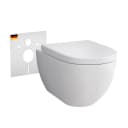 Alpenberger Wand WC Spülrandlos mit Absenkautomatik - Weiß Keramik Set Bild 2