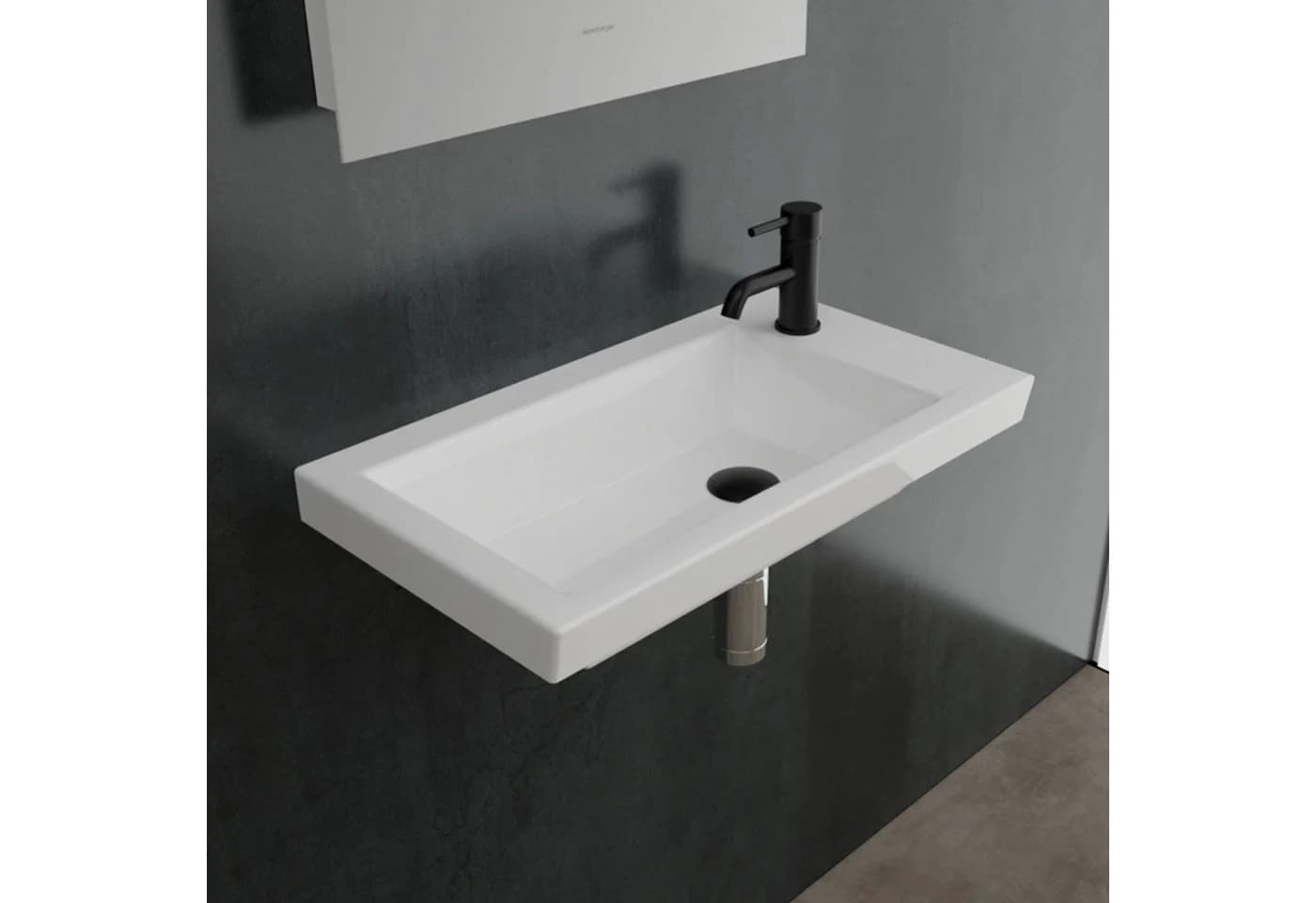 Alpenberger Aufsatzwaschbecken Weiß Keramik 60 cm
