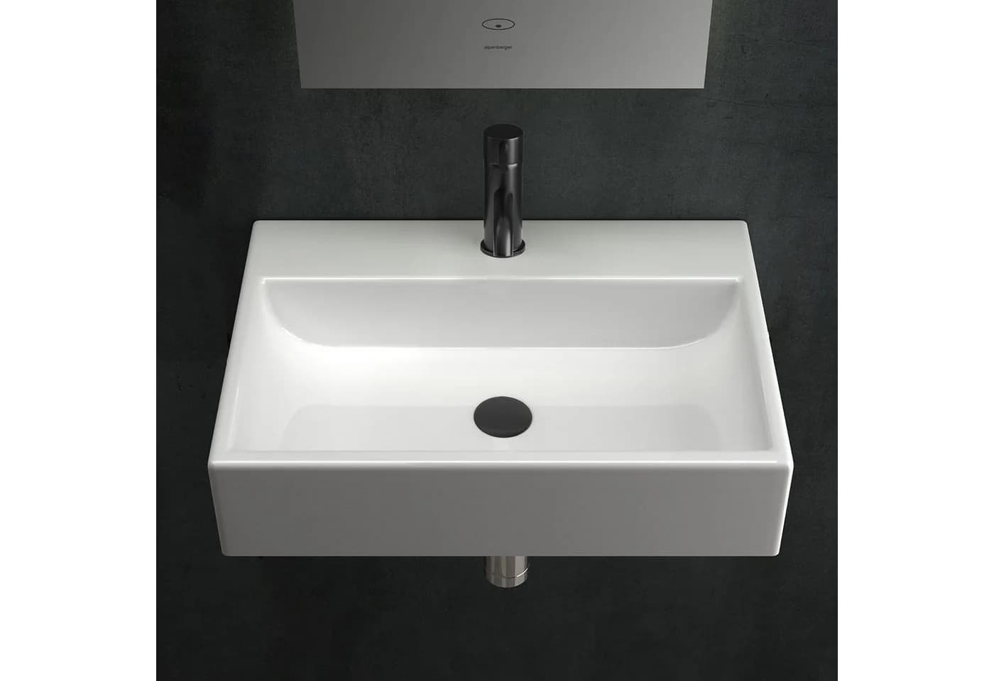 Alpenberger Keramik-Waschbecken Nano-Beschichtet Weiß Aufsatzwaschbecken - Bild 4