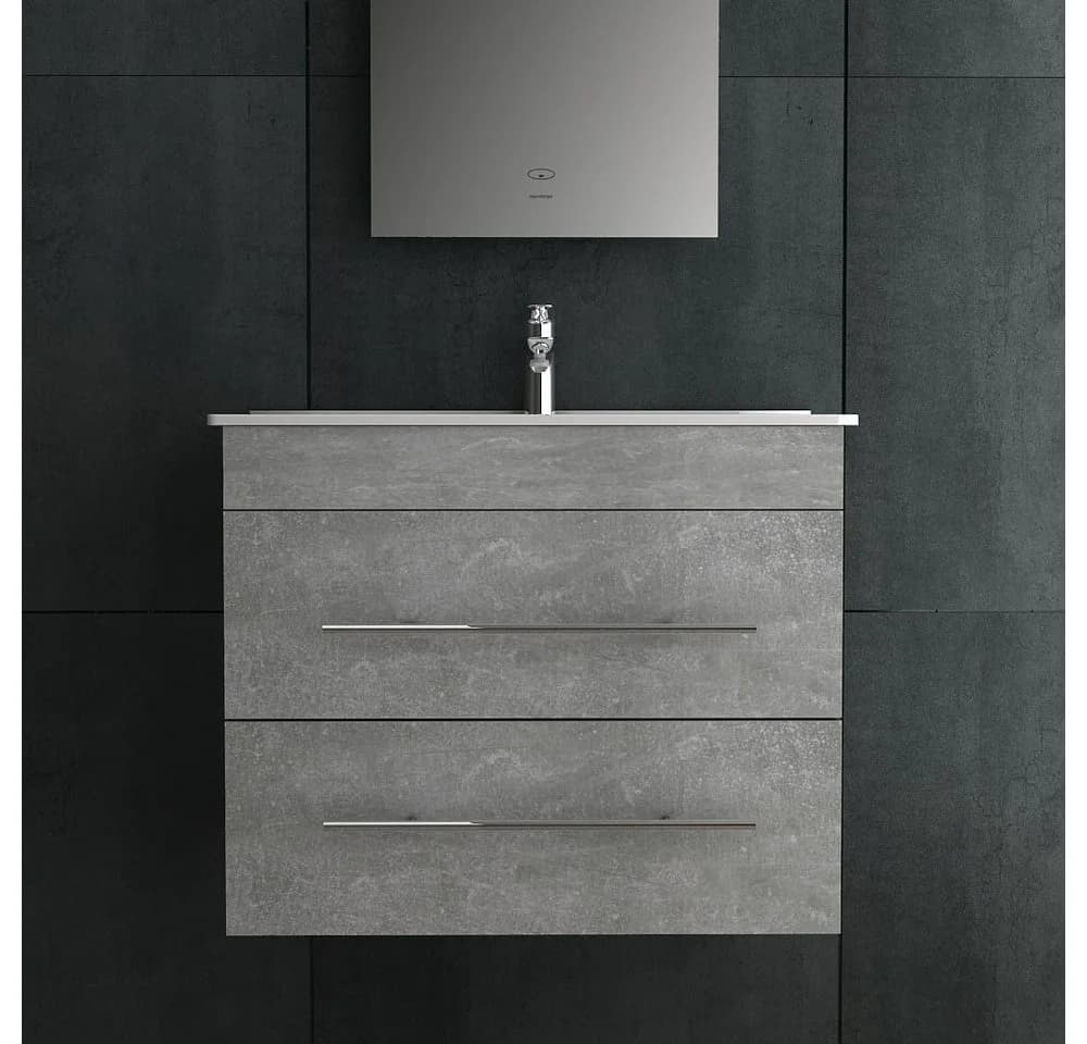 Alpenberger Waschbecken mit Unterschrank 60 cm Grau