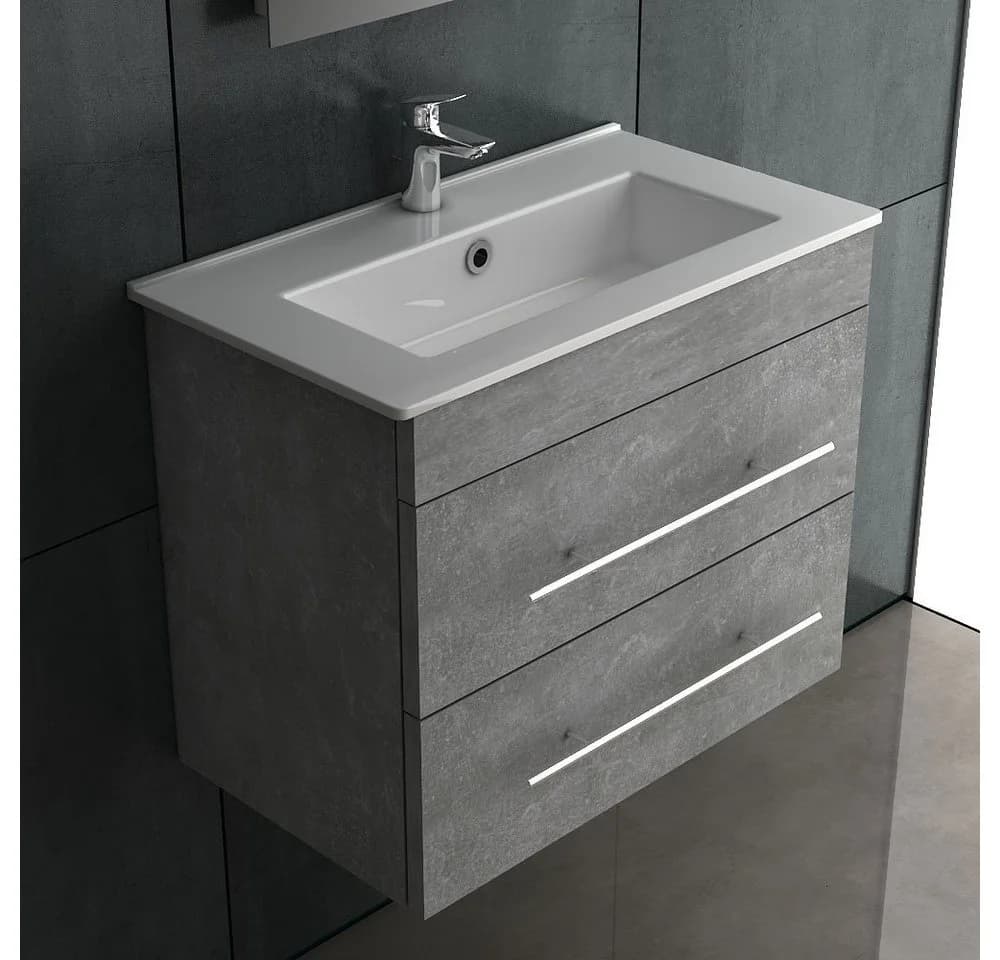 Alpenberger Waschbecken mit Unterschrank 60 cm Grau - Bild 3