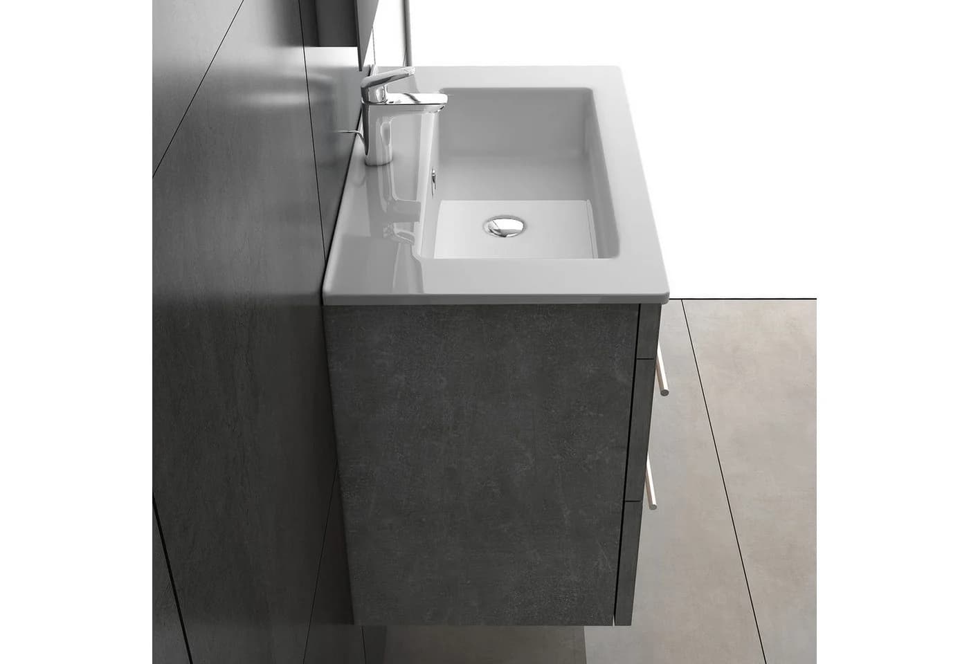 Alpenberger Waschbecken mit Unterschrank 60 cm Grau - Bild 5