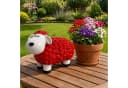Online-Fuchs Gartenfigur Schaf Rot Wetterfest 20 cm Bild 2