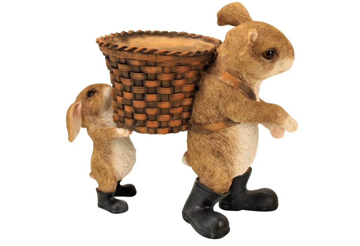 Online-Fuchs Gartenfigur 2 Hasen mit Blumentopf 24 cm - Bild 3