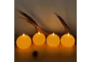 Fuchs LED-Kerzen 4er Set Kugelkerzen Wachs Glitzer Fernbedienung Bild 1