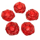 Online-Fuchs Kerzenständer 5er Set Rosenblütenform Rot Bild 3