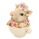 Online-Fuchs Gartenfigur Schwein mit Blumen Polyresin Bild 3