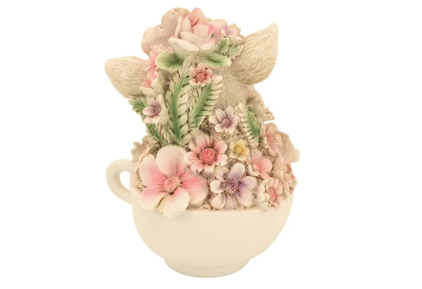 Online-Fuchs Gartenfigur Schwein mit Blumen Polyresin - Bild 4