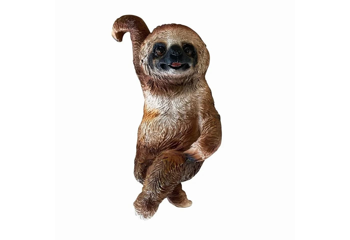 Online-Fuchs Gartenfigur Faultier Deko Braunes Polyresin - Bild 4