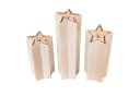 Online-Fuchs LED-Kerze 3er Set Sternkerzen Keramik Roségold/Silber mit Timer Bild 1
